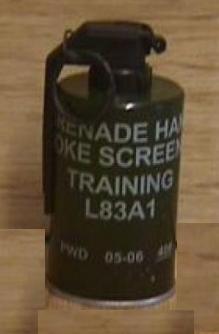 BRITISH L83A1 TRAINING SMOKE SIGNALING/SCREENING GRENADE - Click Image to Close